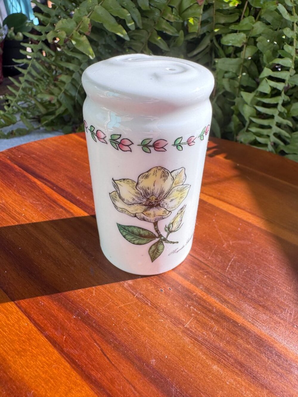 Vintage Tabletops Unlimited Magnolia Botanical Ceramic Salt Shaker